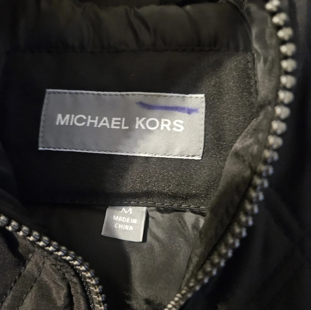 Men's midi heavyweight sz Medium hooded faux fur coat - Picture 2 of 6